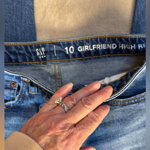 NWT Gap Teens Girlfriend High-Rise Dark Wash Size 10 - Picture 5 of 12